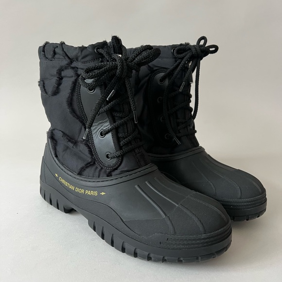 Dior D-Venture Camo Nylon / Rubber Lace Up Boots - Picture 2 of 7